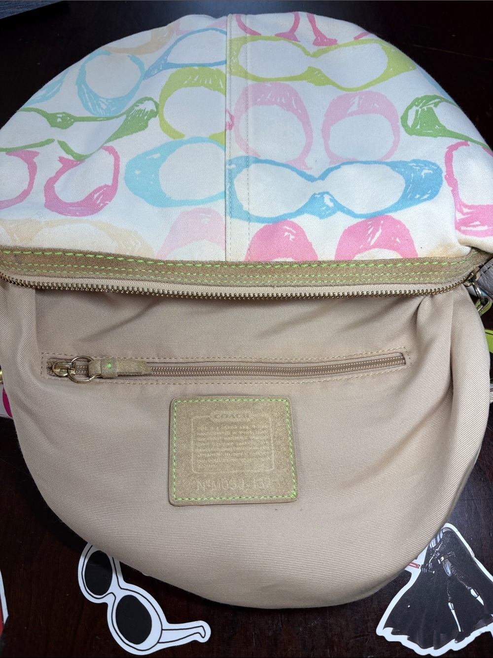 Vintage Coach 2005 Y2K Scribble Signature Ergo Hobo Leather Shoulder Bag 12x9in - Picture 15 of 16